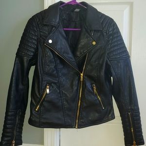 H&M Divided black faux leather jacket